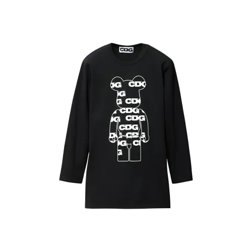 CDG X BE@RBRICK Черные Мужские T-Рубашки