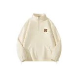 [Двусторонний Флис с Подкладкой] Экрю (Теплый Коричневый Логотип Улыбки на Груди)