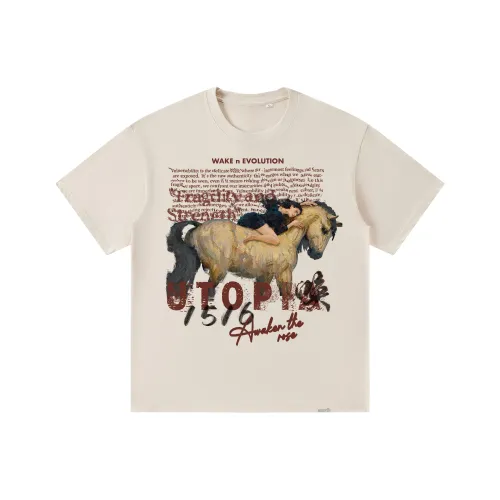 AWAKEN THE ROSE T-Shirt Унисекс Серый Белый