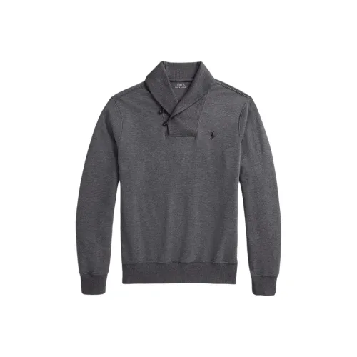 Polo Ralph Lauren Роскошь Jersey Шаль-воротник Трикотаж Мужской Серый