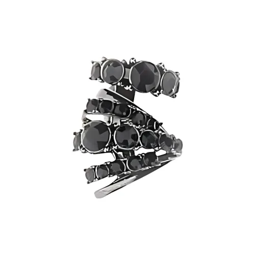Alexander McQueen Латунный Clip ON Серьги Черные Женские