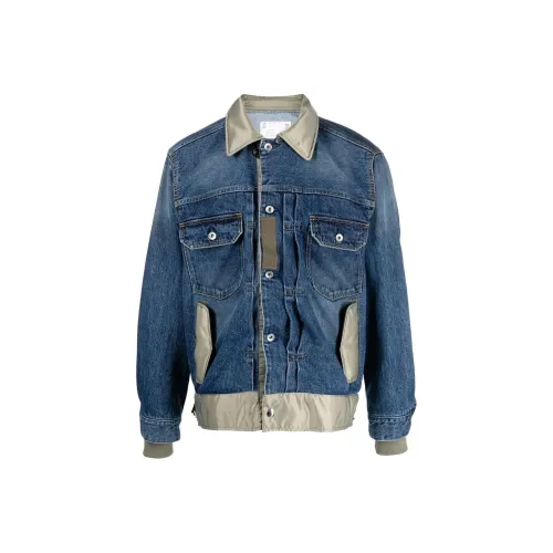 Sacai Blue Men's Jackets Сакаи Синий Мужские Куртки