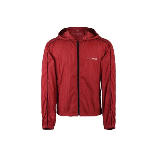 PRADA Red Men's Jackets PRADA Красные Мужские Куртки