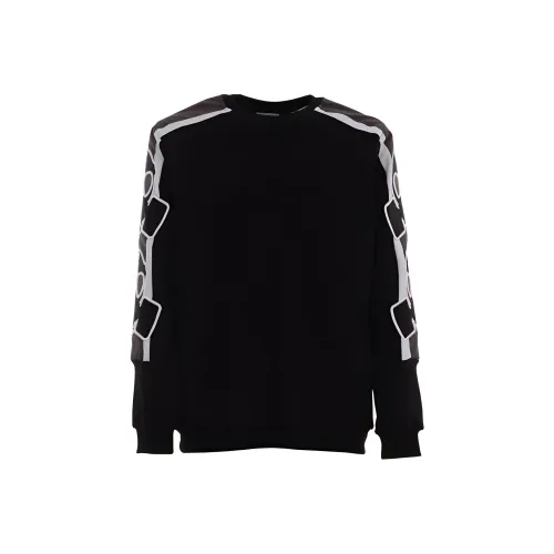 BUTNOT STREET COUTURE Felpa с мерцающей боковой полосой и вышитыми логотипами мужская черная толстовка