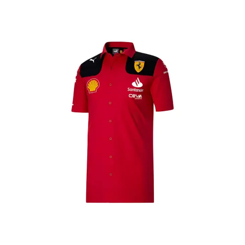 PUMA Ferrari Командная Красная Мужская Рубашка