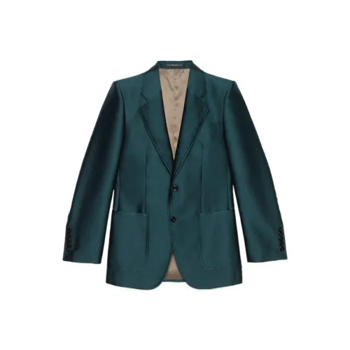 GUCCI SS22 Куртки и Пальто Мужской Павлиний Зеленый