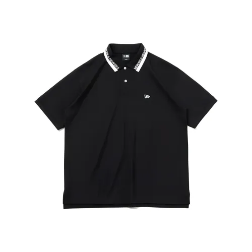 New Era Короткий рукав OVERSIZED Поло с логотипом Logo Polo Рубашка Унисекс Черный