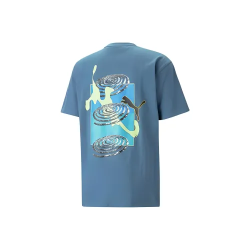 PUMA X P.A.M. Co Брендированная Версия Синяя Унисекс Футболка