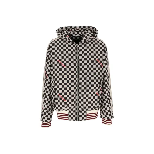 PALM ANGELS Черный/Белый Мужские Куртки