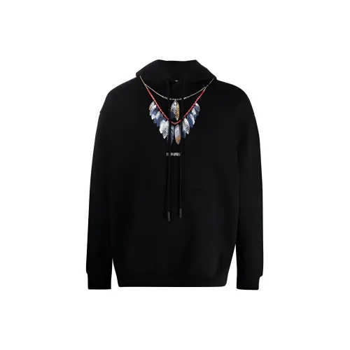 MARCELO BURLON Черные Мужские Свитшоты