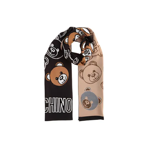 MOSCHINO Шарфы из шерсти Knit Коричневый Женские