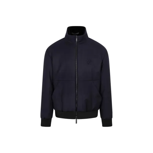 GIORGIO ARMANI Темно-синие мужские куртки