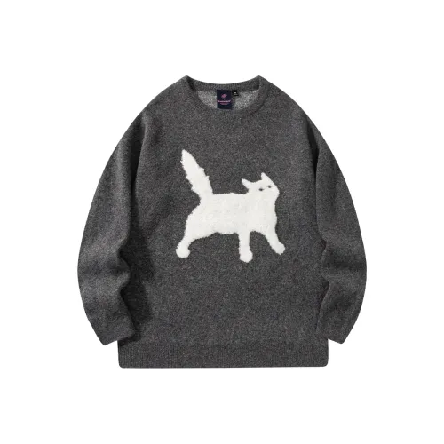 Suamoment Vintage Casual Пара Свободный крой Трикотаж Для ОСЕНИ Унисекс