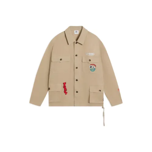 LiNing x Disney Скейтборд Куртка Мужская Хаки