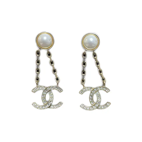 CHANEL Металлические Серьги Золотые Женские