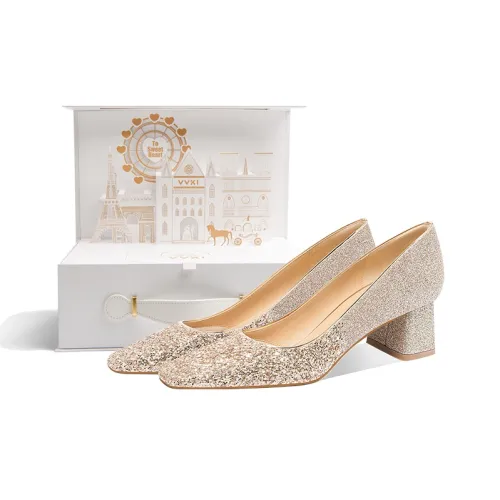 VVKI Galaxy Love Грубый каблук Высокие каблуки Женские Золотой Box