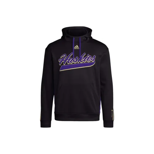 Adidas Университетский OF Washington Huskies Флис Толстовка Мужской Черный