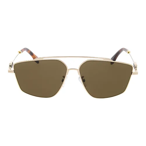 FENDI Пластиковая оправа Aviator Солнцезащитные очки Мужские Серебряные