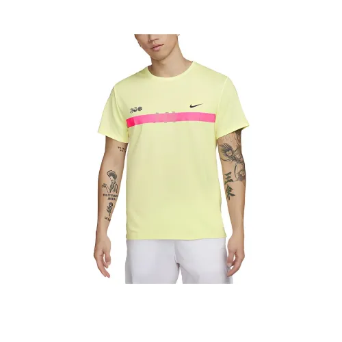 Nike Dri Fit MILER T Рубашка Мужская Желтая Зеленая