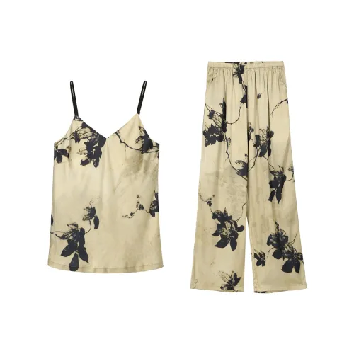 Aannsfam Pajama Комплект Женский Прозрачный Нефритово-зеленый