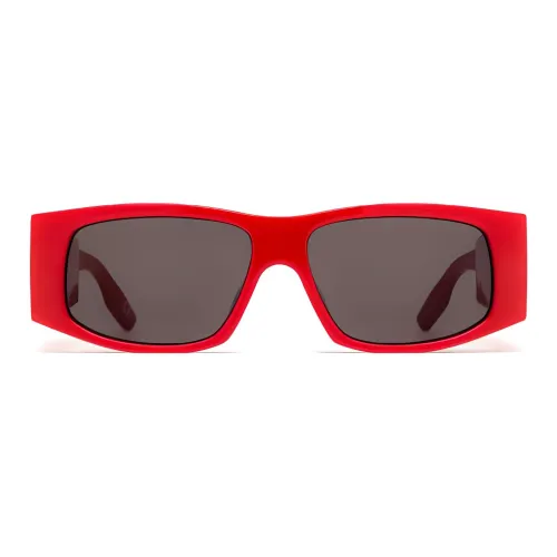 Balenciaga Ацетат Нерегулярной Формы Солнцезащитные Очки Мужские Красные