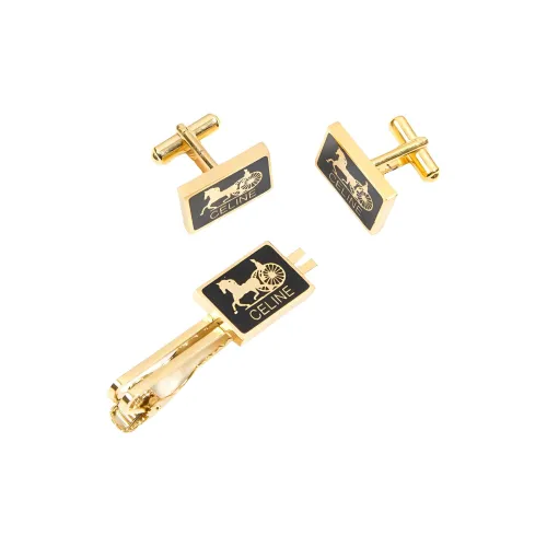 CELINE Металл Запонки Мужской Золотой