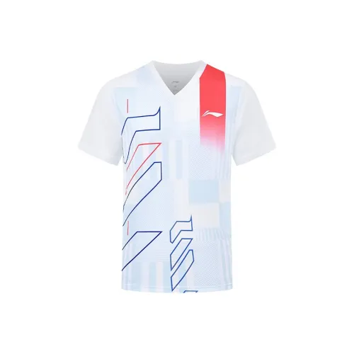 LINING Badminton Series T-Shirt Унисекс Стандартный Белый