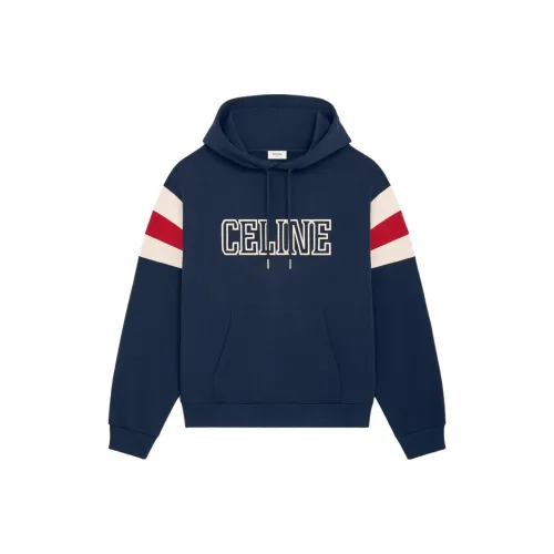 CELINE SS25 Толстовка Мужской Синий