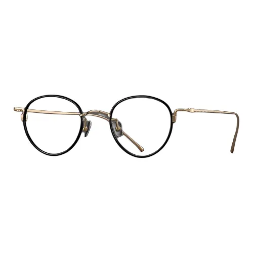 KODAK Чистый титан Круглые оправы для очков Унисекс Черный золото