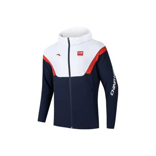 ANTA Variety Тренировки Коллекция Куртка Мужская Синяя Белая