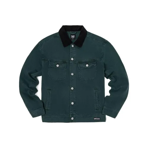 Мужская куртка Lee co-branded модели оливково-зеленого цвета