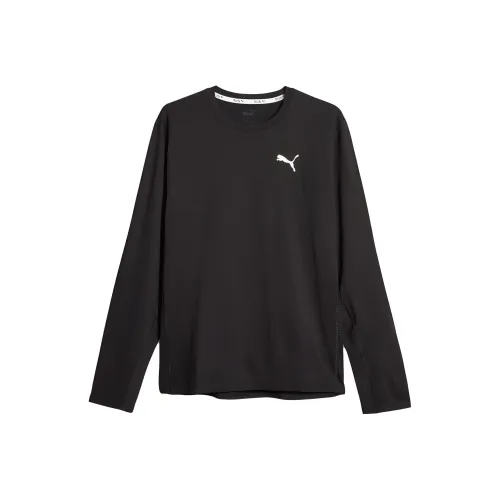 PUMA RUN CLOUDSPUN Мужская футболка с длинным рукавом для бега черная