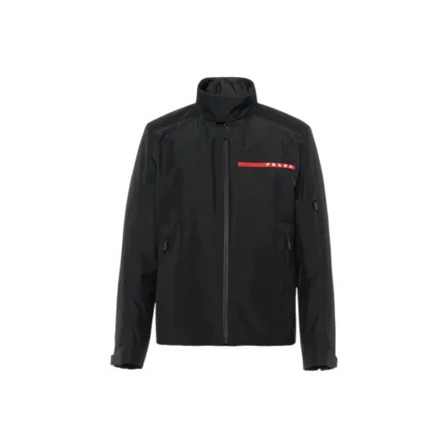 PRADA Мужские черные куртки