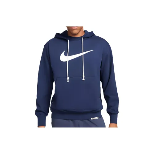 nike Dri Fit Баскетбол Пуловер Толстовка Свитшот Мужской Синий