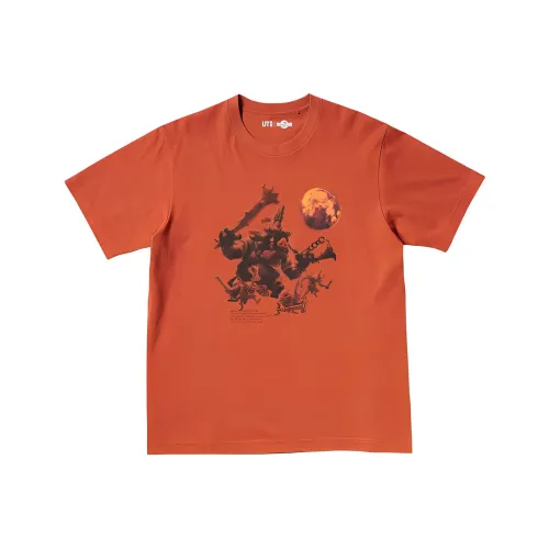 UNIQLO The Легенда OF Zelda Co Брендированные Апельсиновые Унисекс Футболки