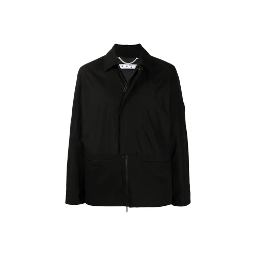 Off Белый Черный Мужские Куртки