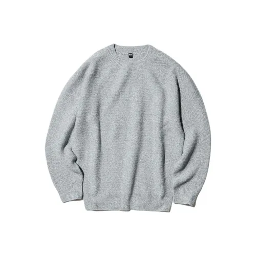 UNIQLO Небесный Серый Мужской Трикотаж