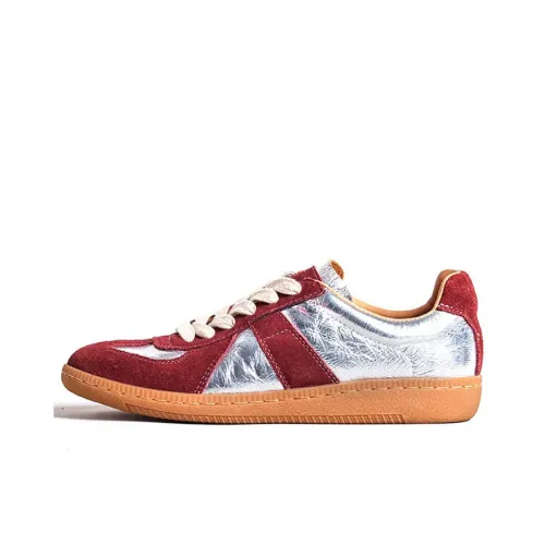 VCA Низкие кроссовки для скейтбординга Женские Серебряные Красные