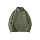 [Двусторонний с флисовой подкладкой] Пальмовый зеленый (Теплый коричневый с логотипом улыбки на груди)