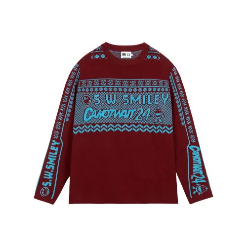 CANOTWAIT_ x S.W.SMILEY Трикотаж Унисекс Красный