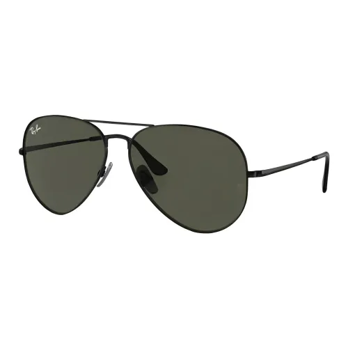 RayBan Titanium Aviator Солнцезащитные очки Унисекс Черный