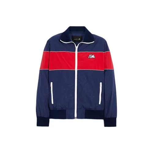 COACH X White Rabbit FW22 Куртки Пальто Мужской Rainbow Морской синий