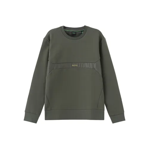 Hugo Boss Темно-зеленый Мужской Свитшот