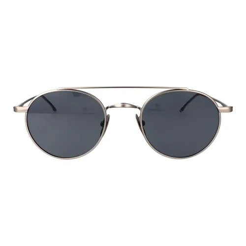 THOM BROWNE· Титан Авиатор Солнцезащитные очки Мужской Серый