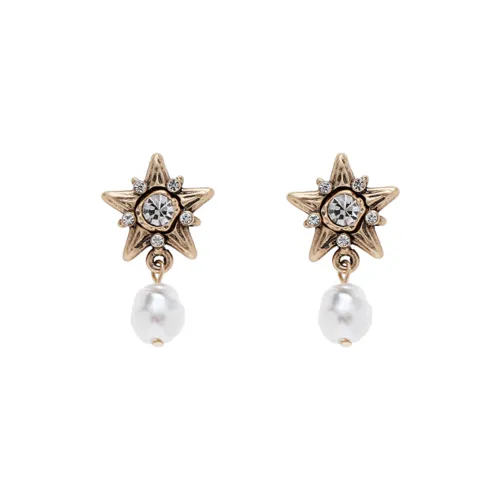 KING OF BLING Alloy Glass Faux Pearl Earrings Women's