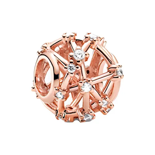 Pandora 14K Розово-золотой покрытый, кубический цирконий, ювелирные аксессуары для женщин