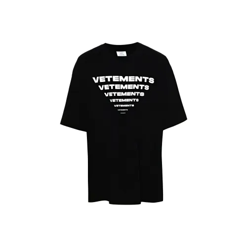 Vetements Черная унисекс футболка