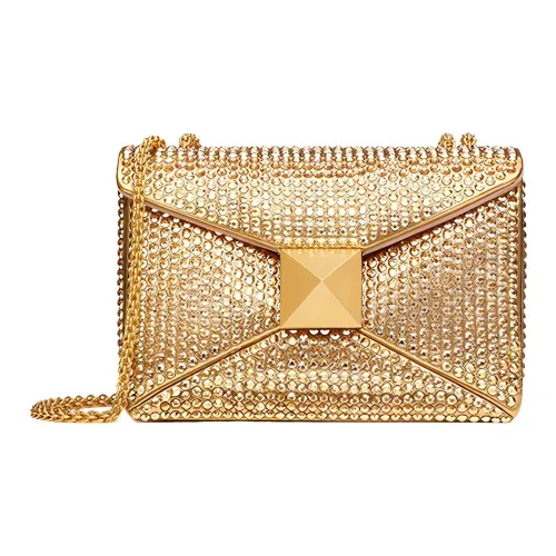 Valentino Кожа Сумка через плечо Сумка на плечо Женская Золотая