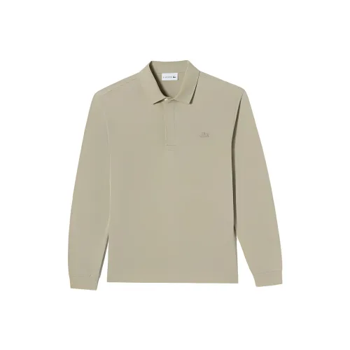 Мужская поло серого цвета с коллаборацией LACOSTE