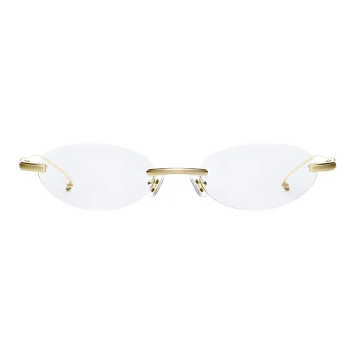 Maison Margiela Титан Овал Оправы для очков Мужской Золотой